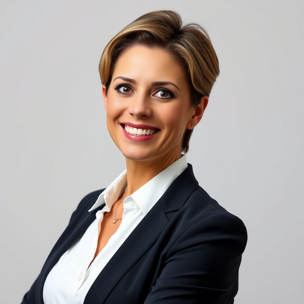 Professional headshot of Sarah Henderson, Chief Executive Officer, smiling in business attire against neutral background