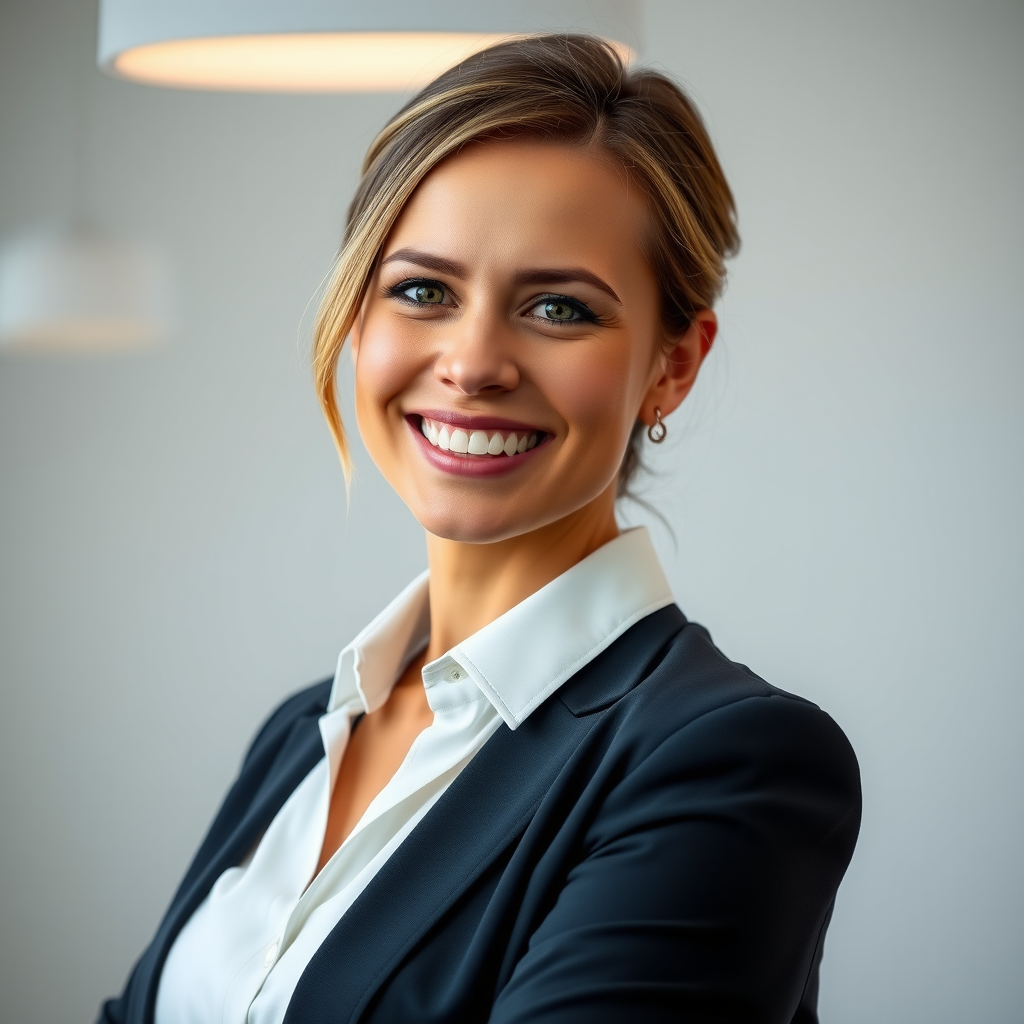 Professional headshot of Emma Collins, Head of Customer Success, smiling warmly in professional attire