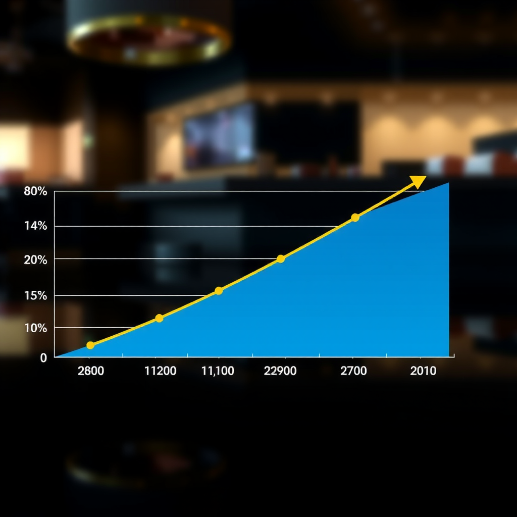 Graph showing positive correlation between improving review scores and increased booking rates over time